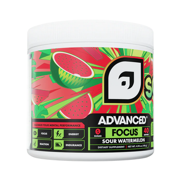 Dietary supplement container with watermelon design on a white background