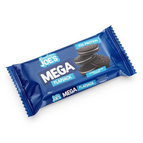 Cookies and cream mega bar from Mountain Joes
